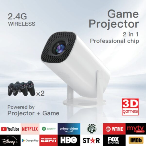 Projector X10PLUS Game Projector with 2.4G wireless game console